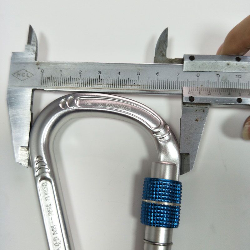 anodized carabiner with screw