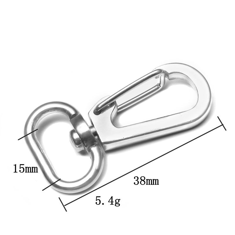 Heavy Duty Small Snap Clip Key Ring Solid Brass